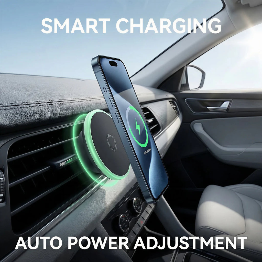 Car Magnetic Wireless Charging Phone Holder 15W Fast Charging