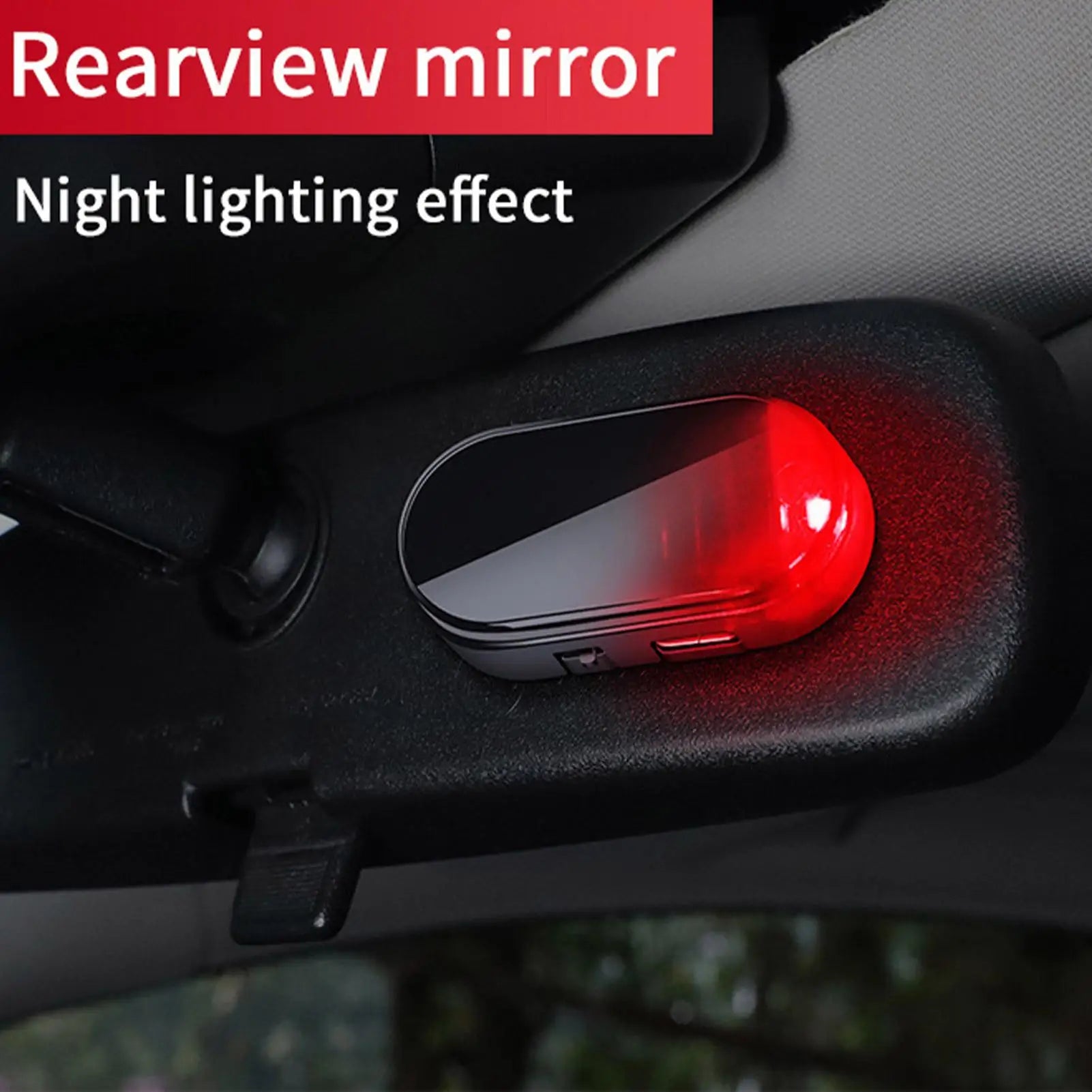 Car solar anti-theft light auto interior warning light LED