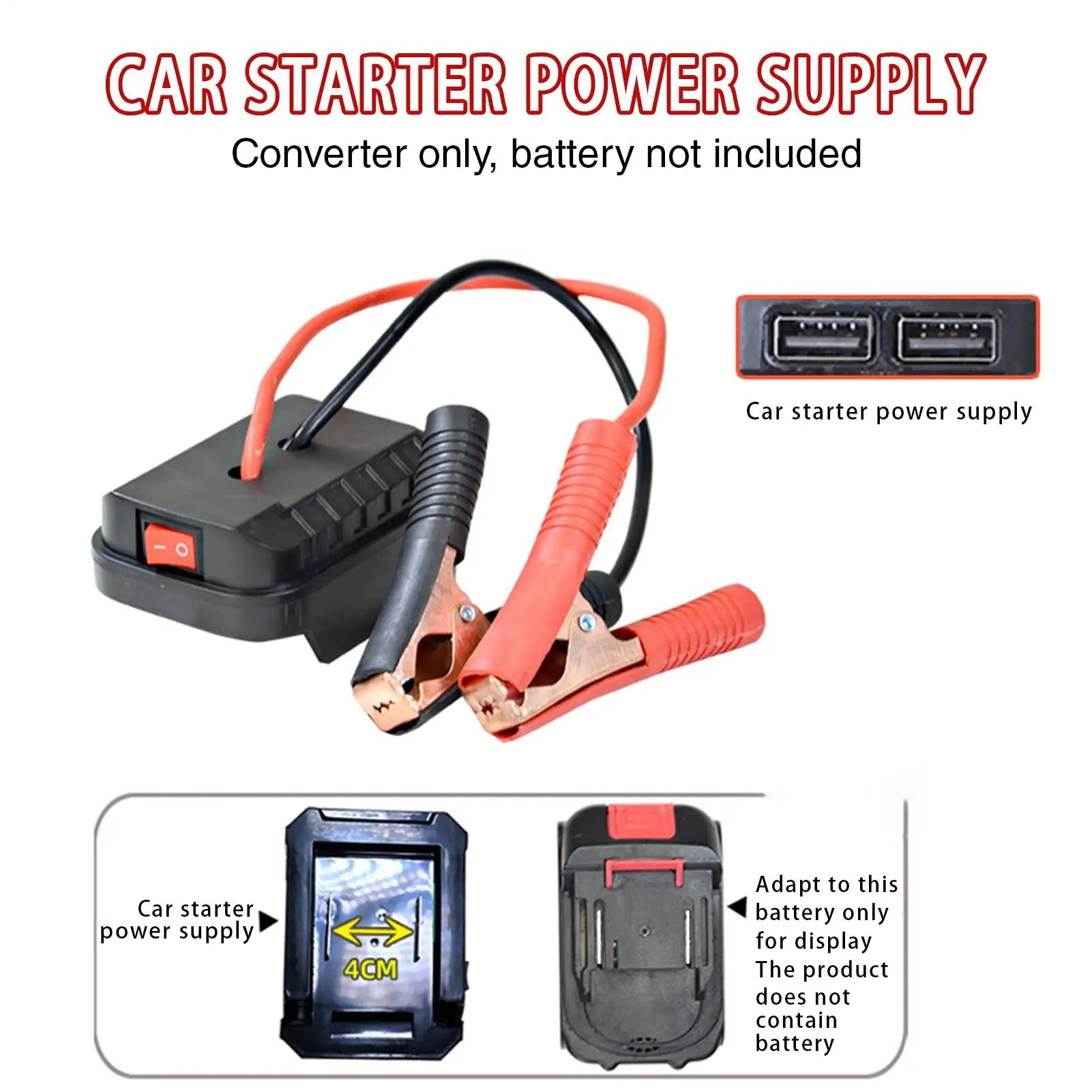 Portable Car Battery Jump Starter Jump Box