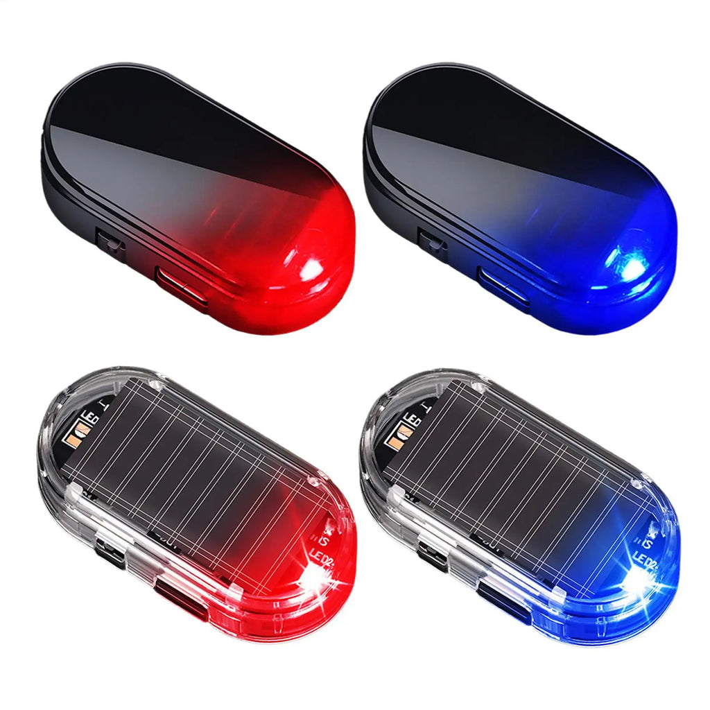 Car solar anti-theft light auto interior warning light LED