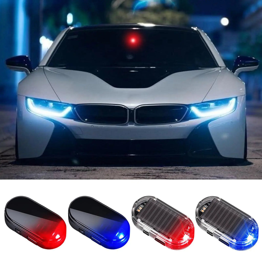 Car solar anti-theft light auto interior warning light LED