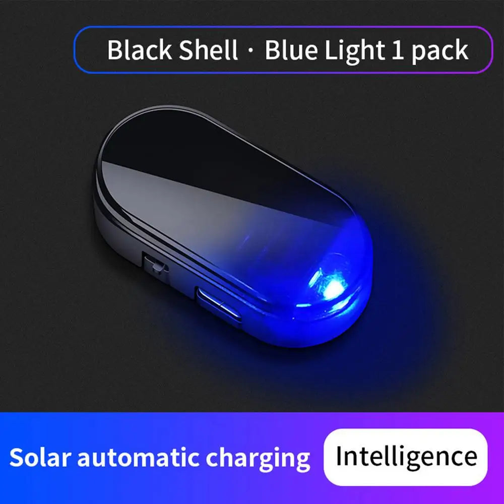 Car solar anti-theft light auto interior warning light LED