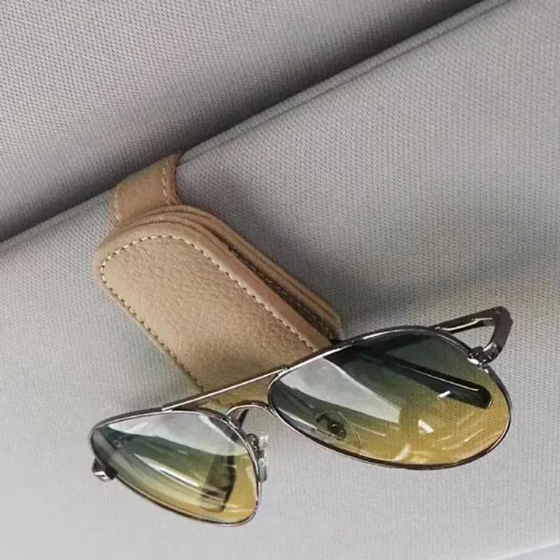 Car Sun Visor Glasses Case Holder Sunglasses Clip Ticket Card Clip
