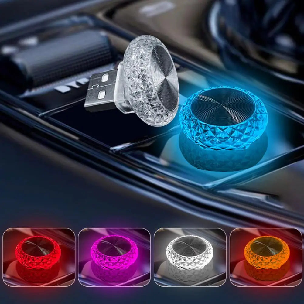 Car USB Ambient Lights Portable Mini LED Atmosphere Lamps