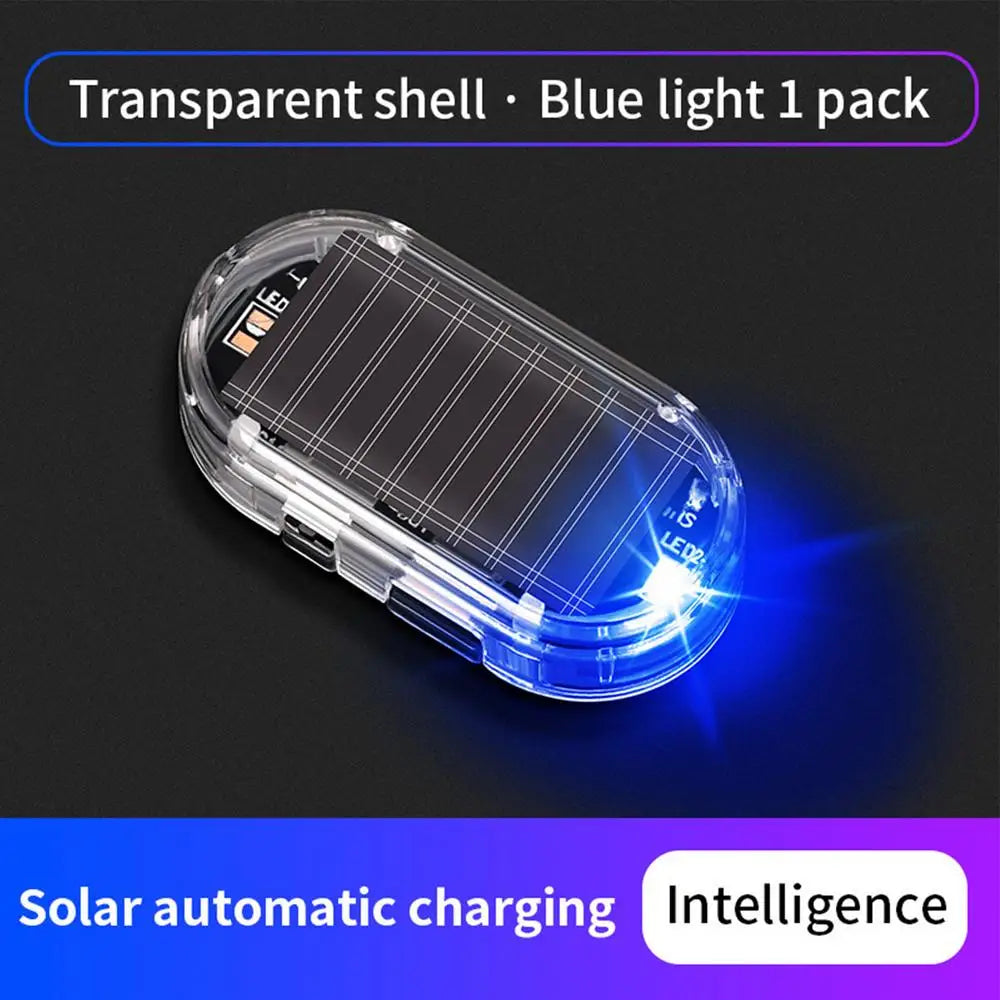 Car solar anti-theft light auto interior warning light LED