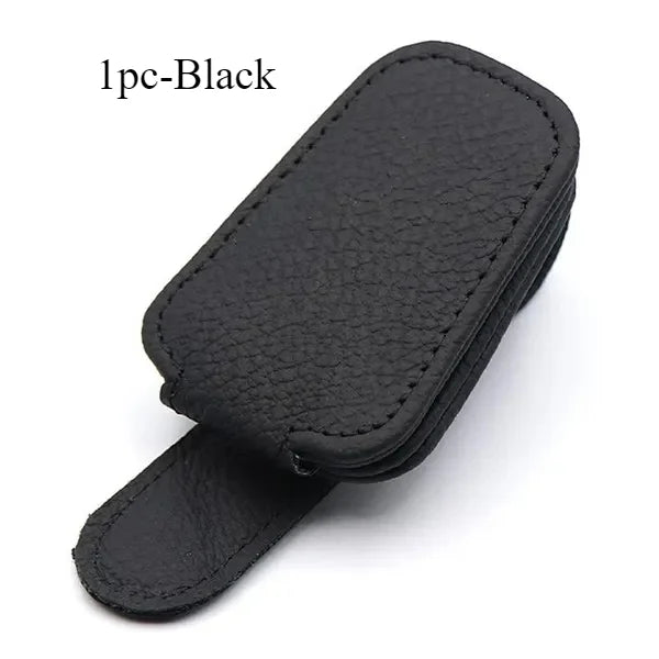 Car Sun Visor Glasses Case Holder Sunglasses Clip Ticket Card Clip