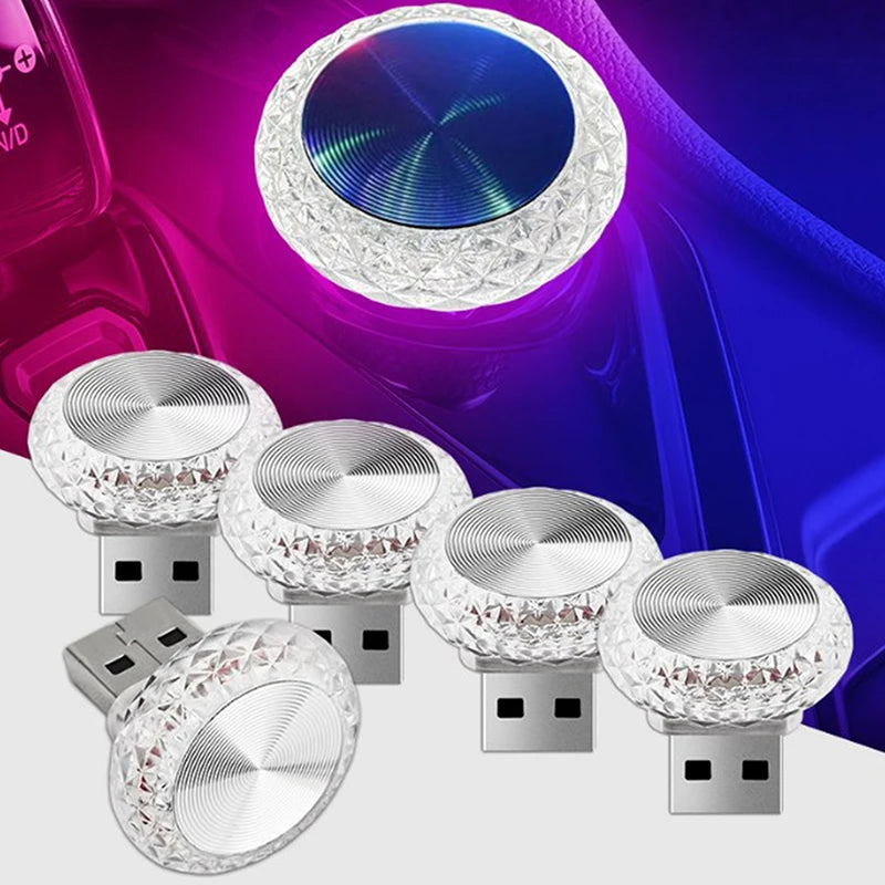 Portable Car USB Ambient Light Mini LED Decorative