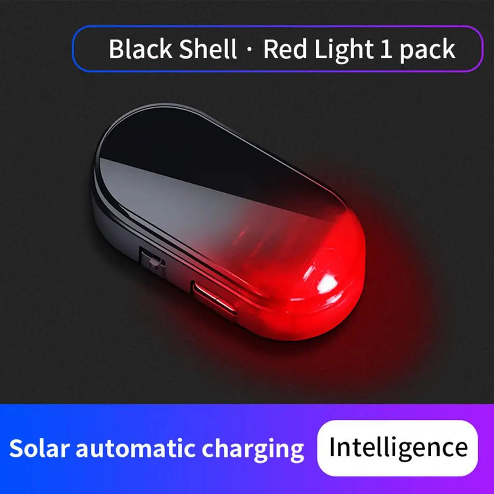 Car solar anti-theft light auto interior warning light LED