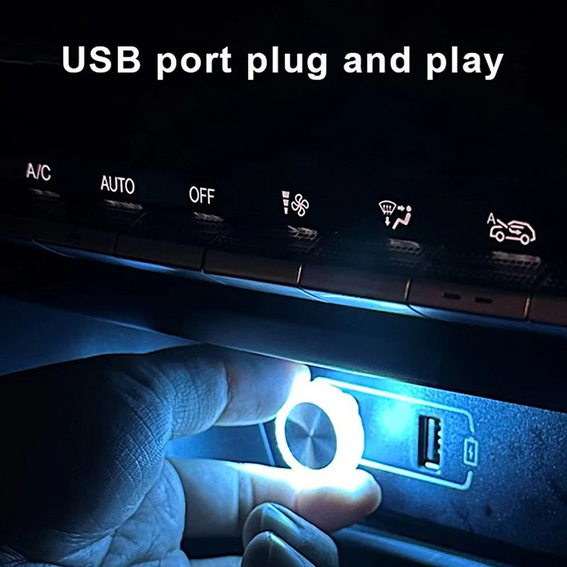 Portable Car USB Ambient Light Mini LED Decorative