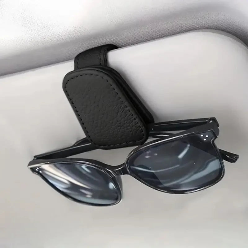 Car Sun Visor Glasses Case Holder Sunglasses Clip Ticket Card Clip