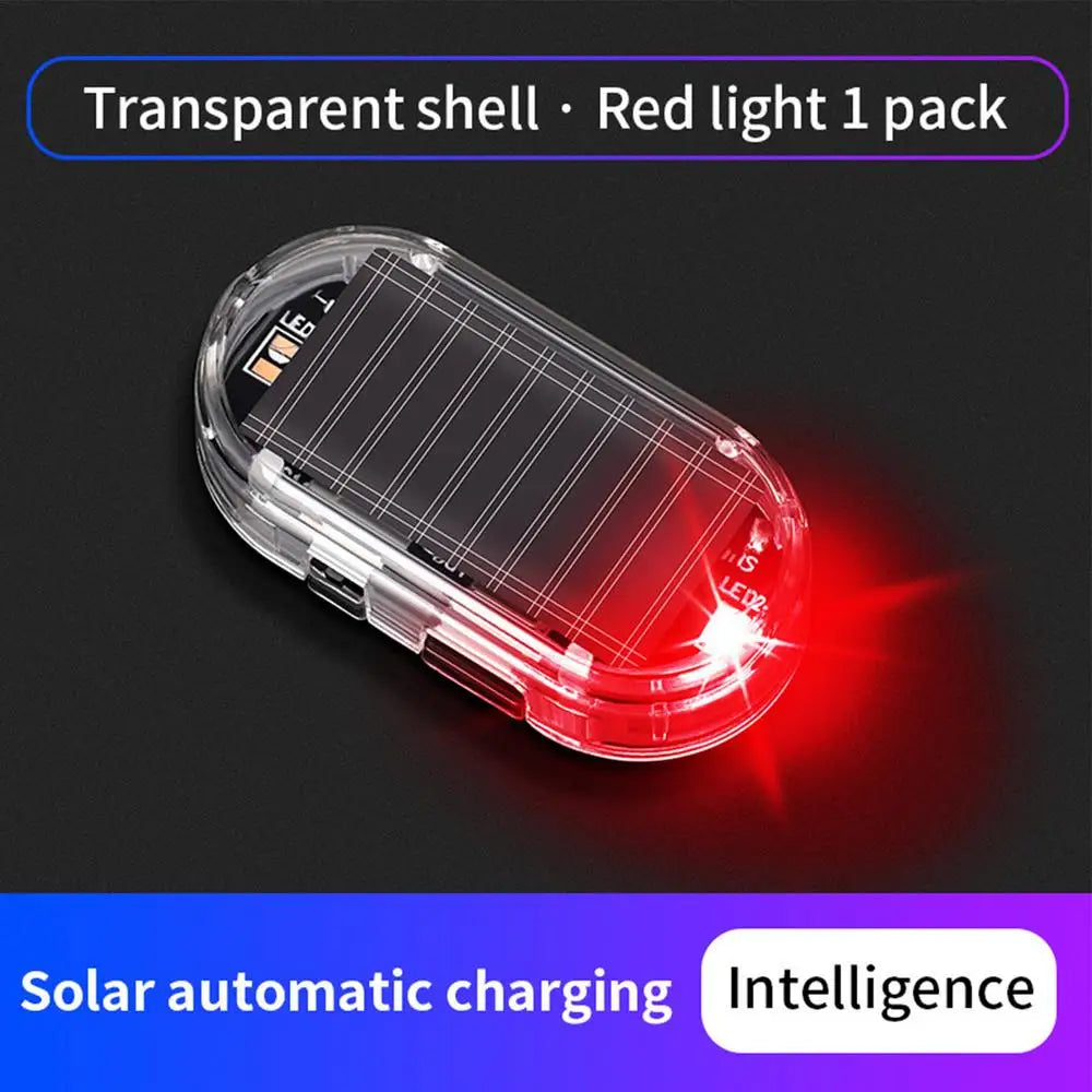 Car solar anti-theft light auto interior warning light LED