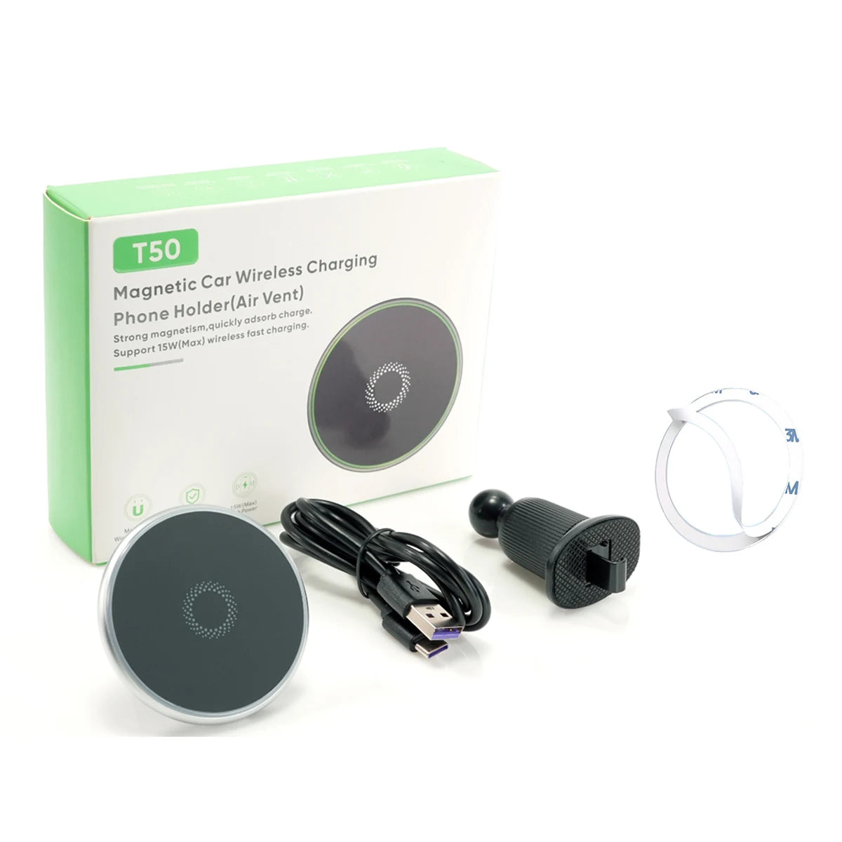 Car Magnetic Wireless Charging Phone Holder 15W Fast Charging