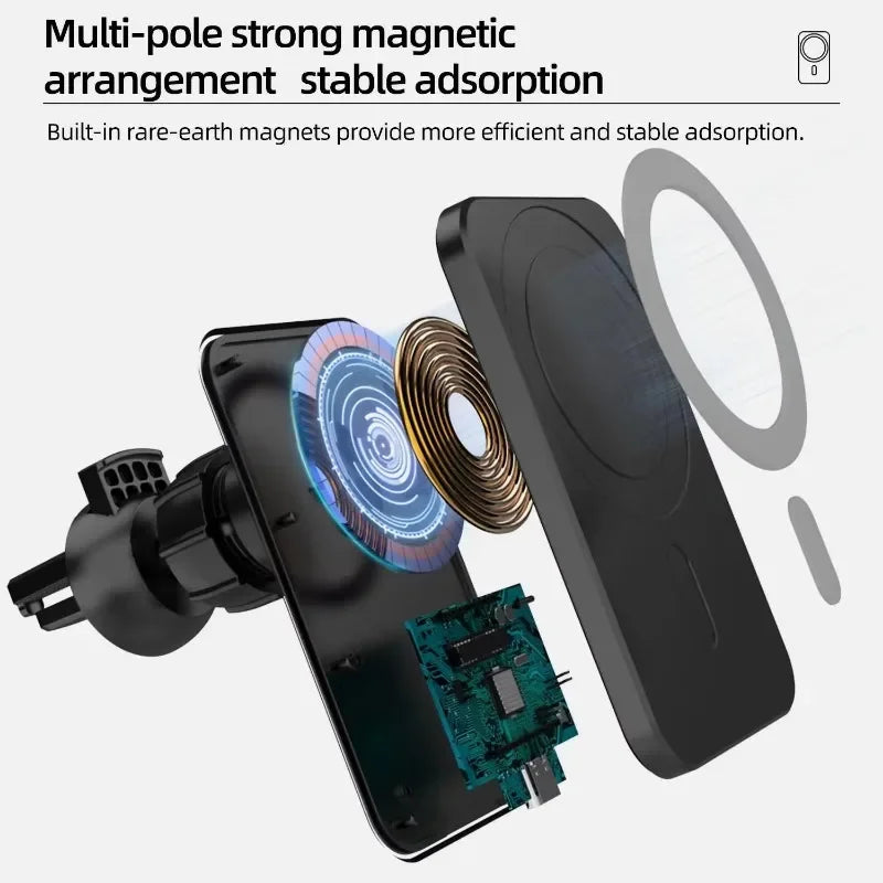 For IPhone Car Charging 15W Magnetic Wireless Charger Magsafe
